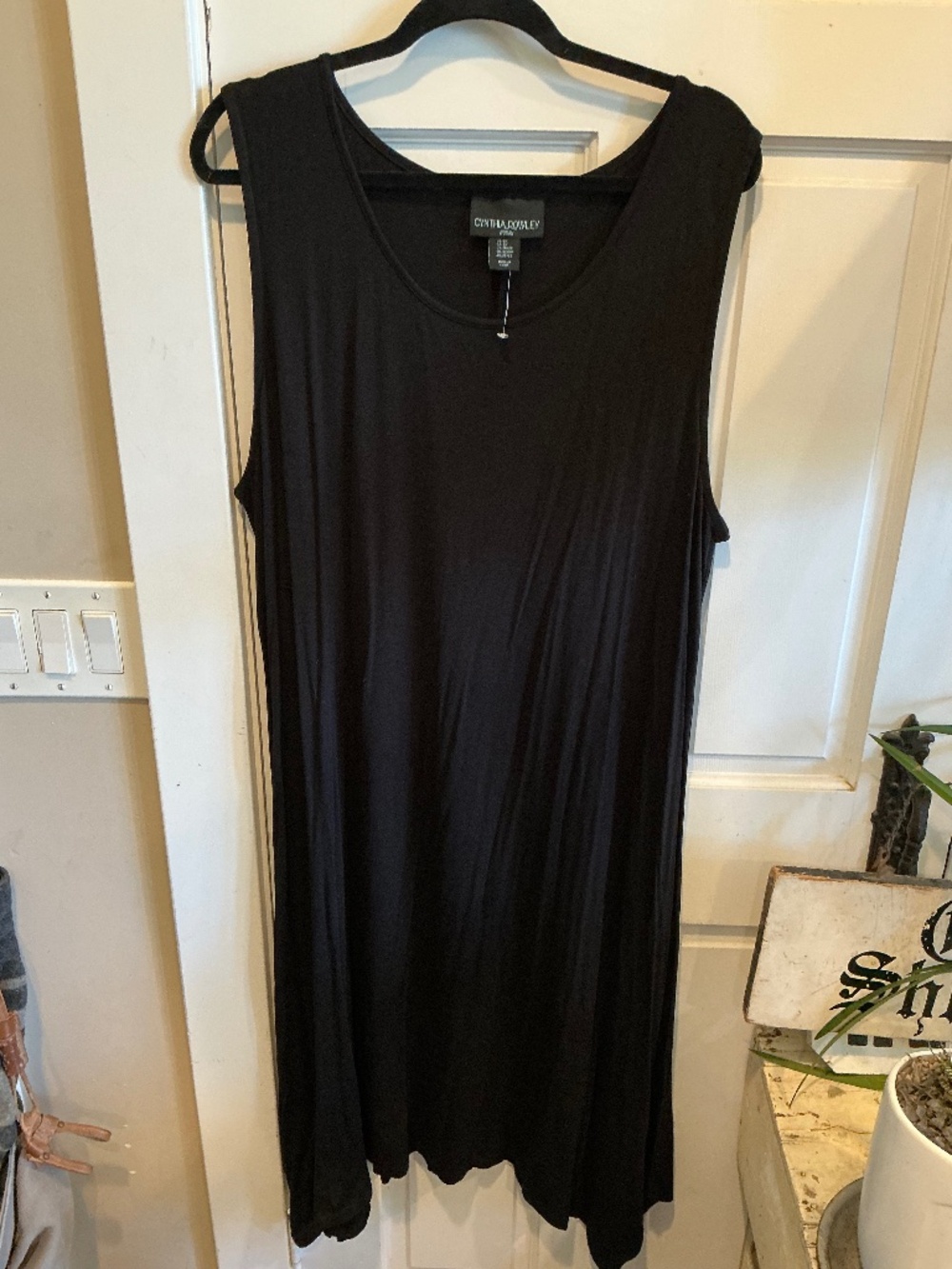 Cynthia Rowley jet black tank dress!  Brand new with tags!  Plus size 3x